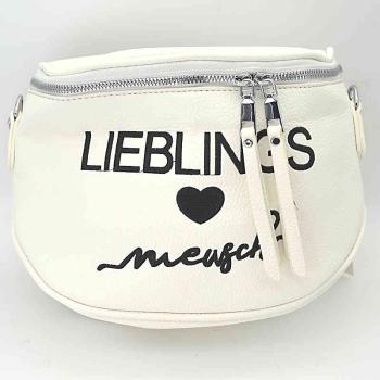 Crossbody Bag Lieblingsmensch Bauchtasche weiß